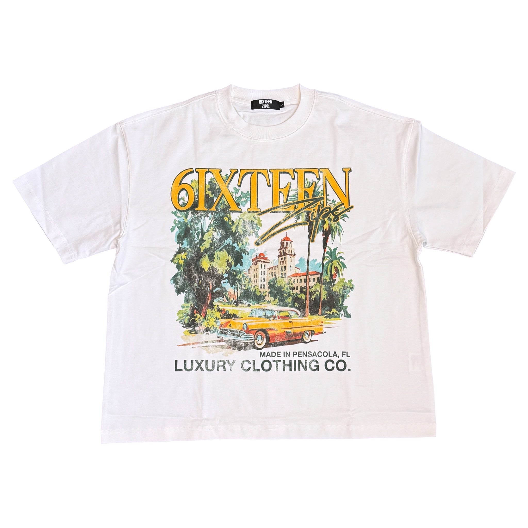 White “Belair” Boxy Premium Heavyweight Tee