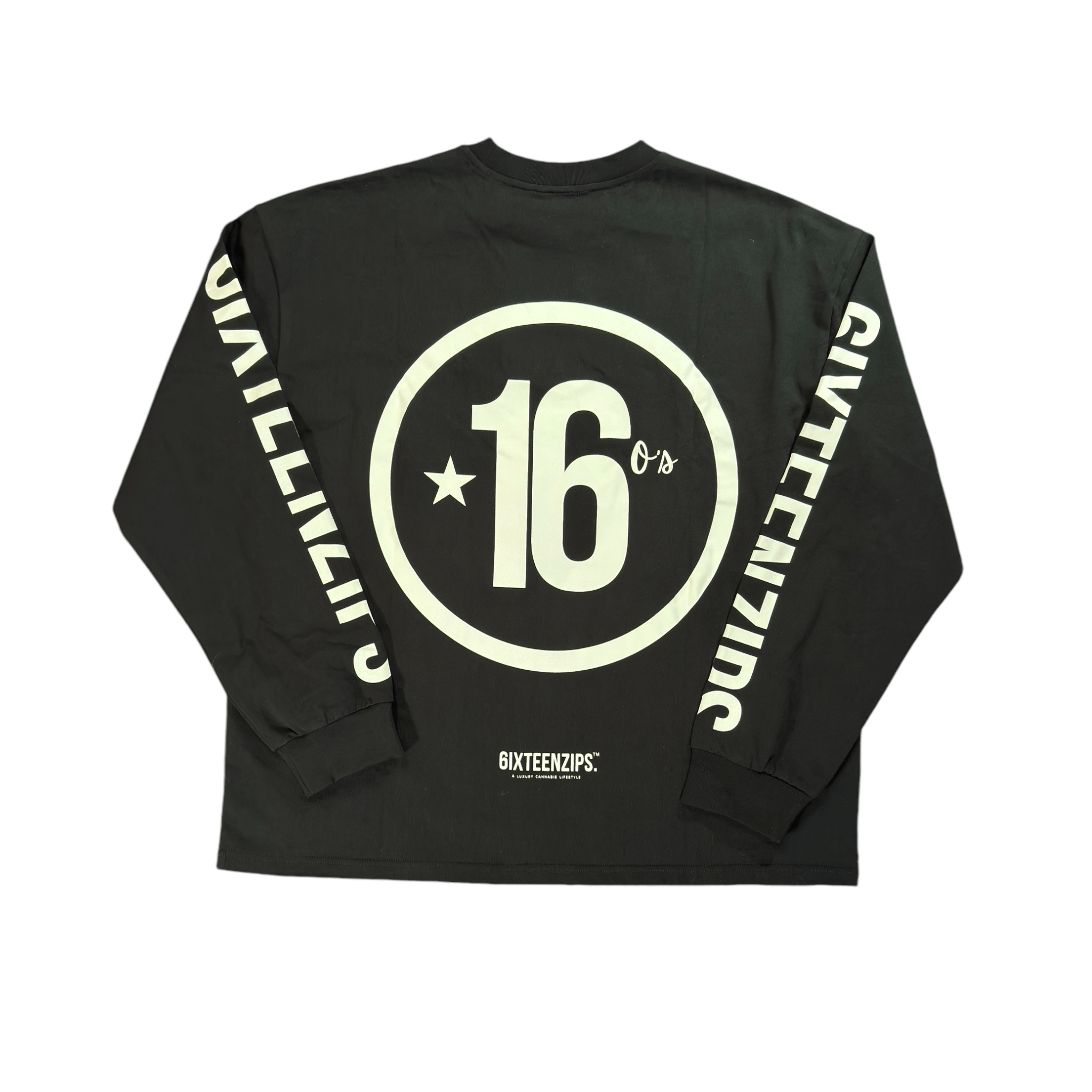Black "ALLSTAR" Long Sleeve T-shirt - 6IXTEEN Zips
