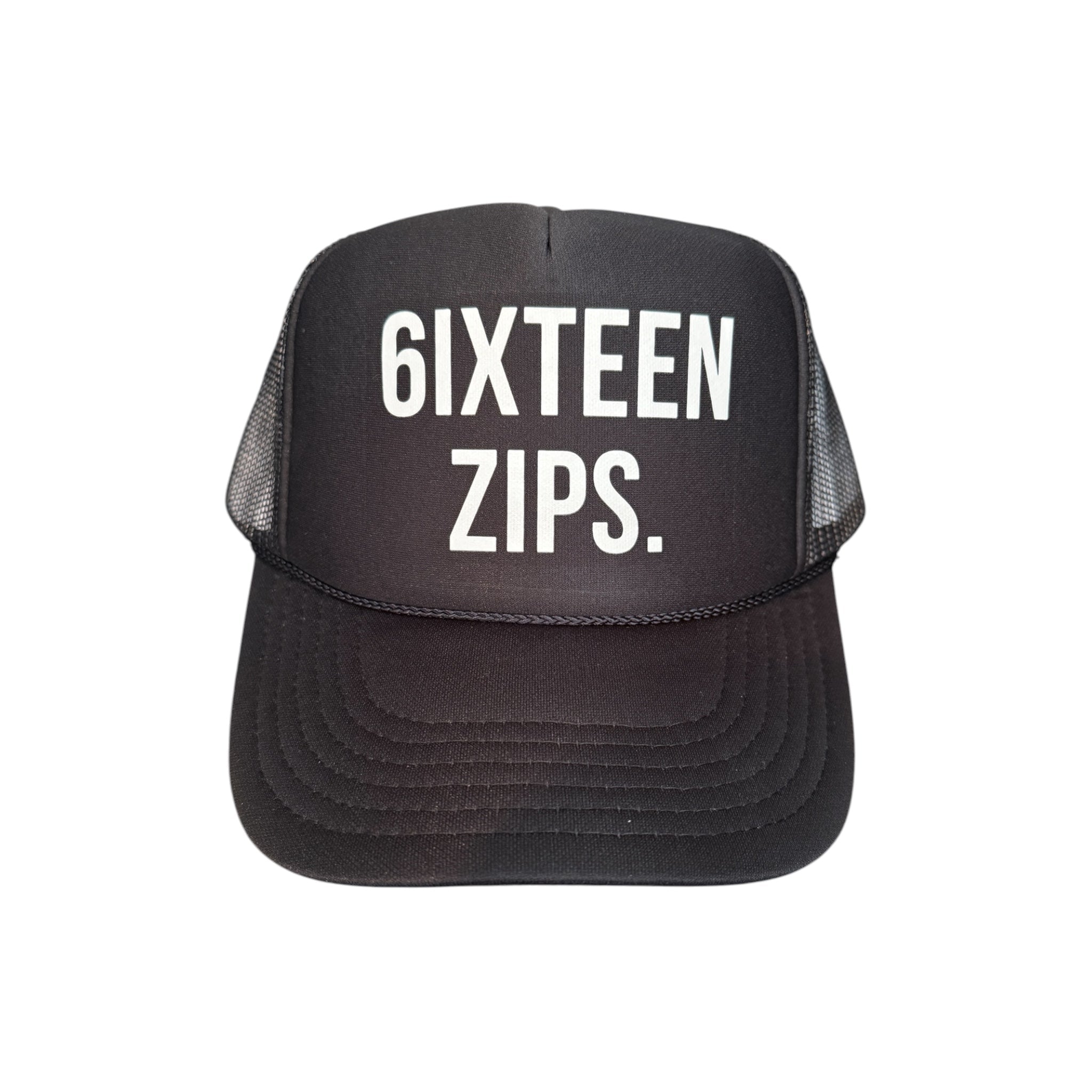 Black “OG Logo” Trucker Hat - 6IXTEEN Zips