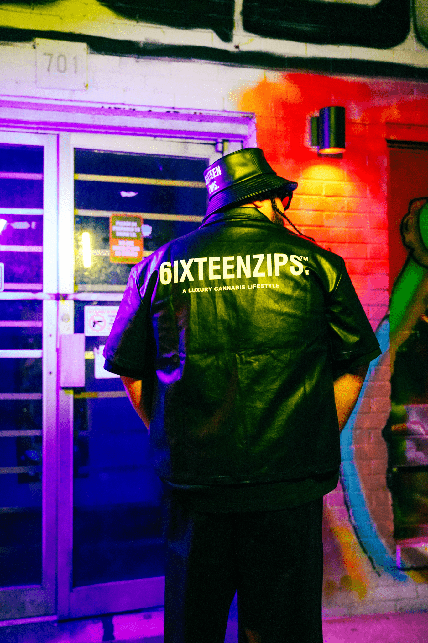 “OG Logo” Leather Button up - 6IXTEEN Zips