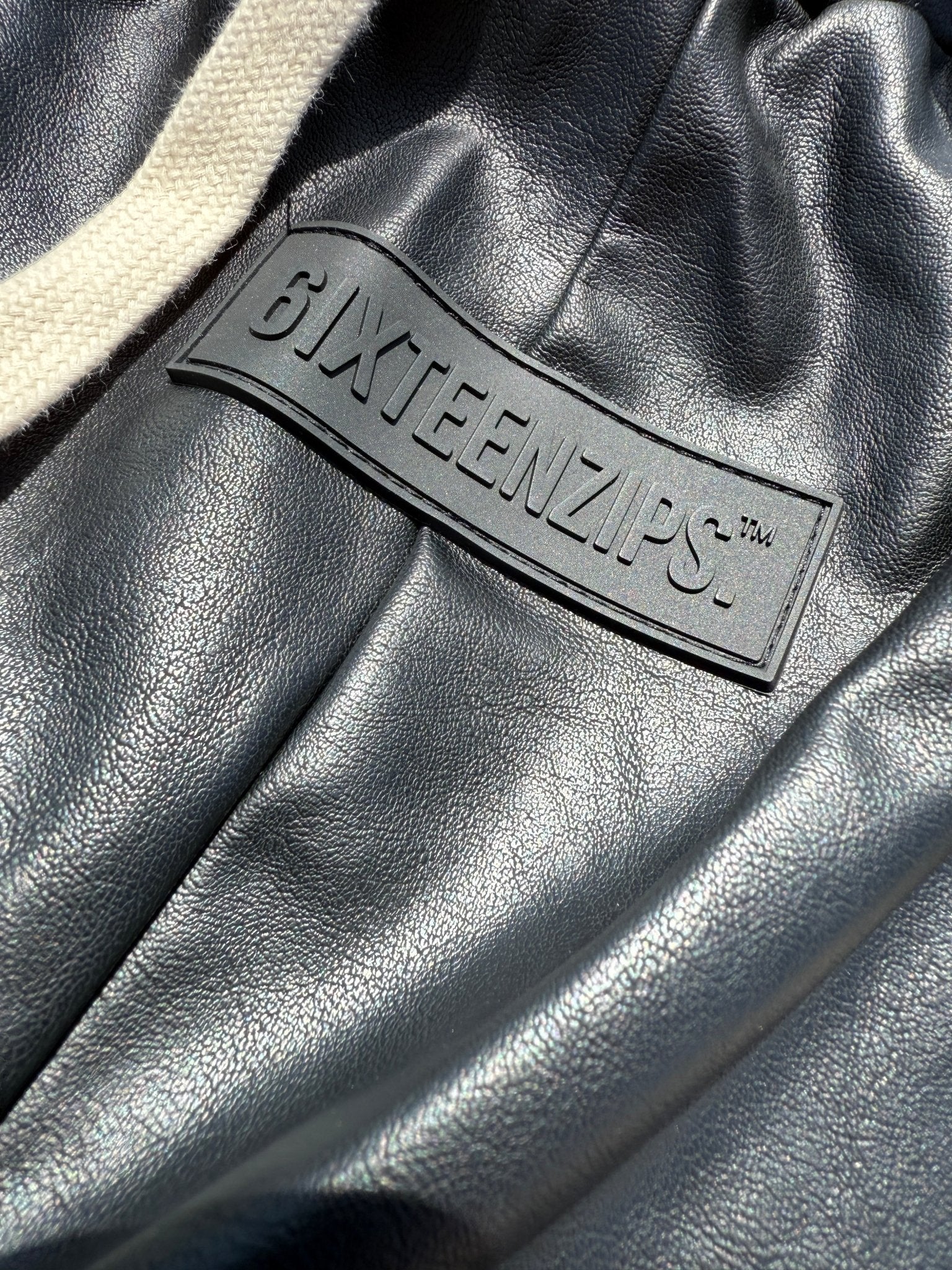 “OG” Logo Leather Shorts - 6IXTEEN Zips