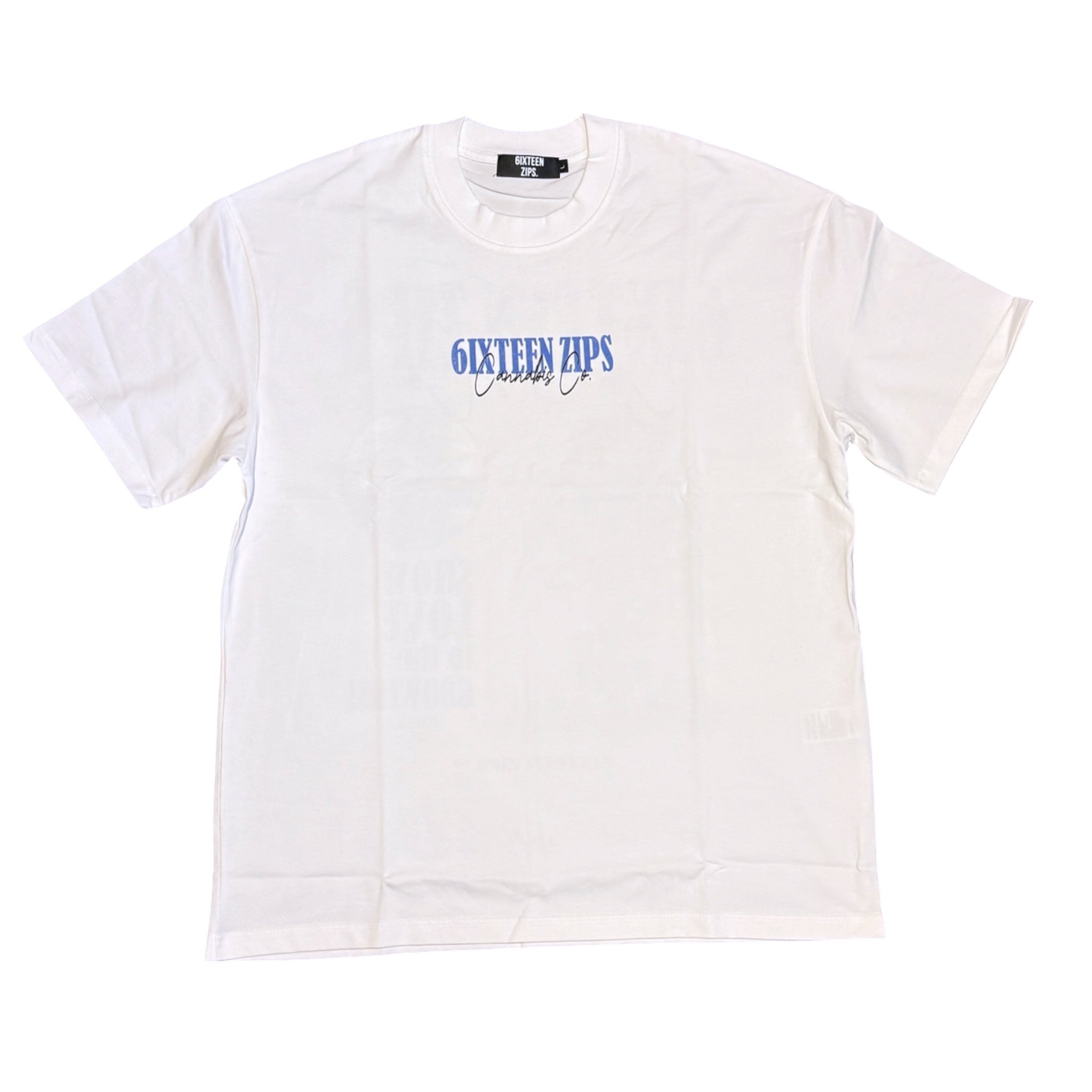 White “Show Love” Heavyweight Tee - 6IXTEEN Zips