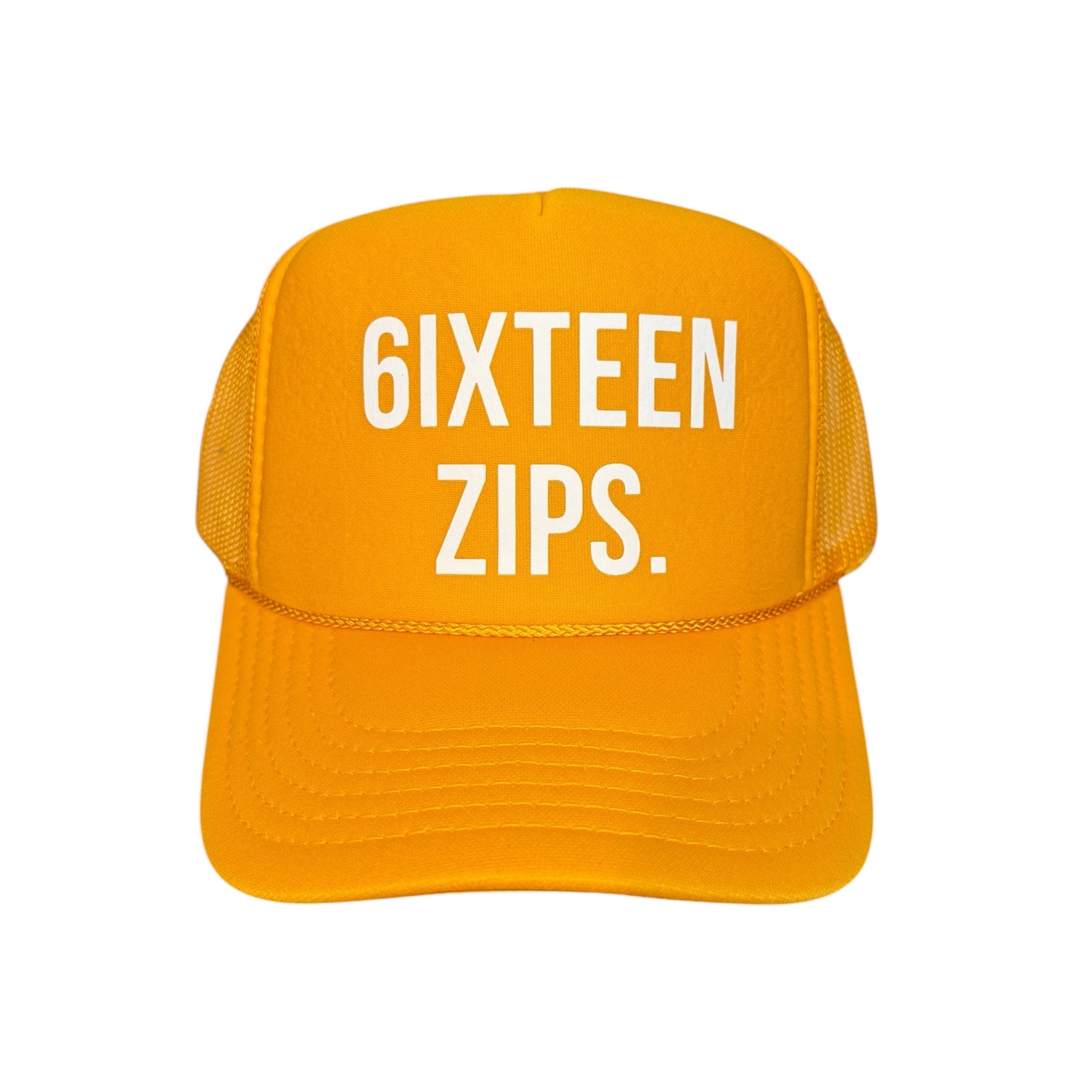 Yellow Gold “OG Logo” Trucker Hat - 6IXTEEN Zips
