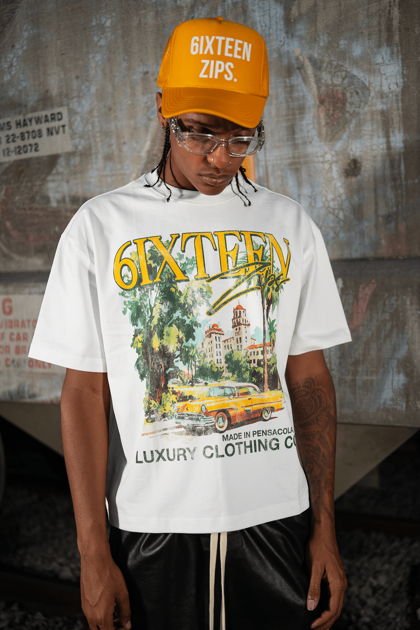 Yellow Gold “OG Logo” Trucker Hat - 6IXTEEN Zips