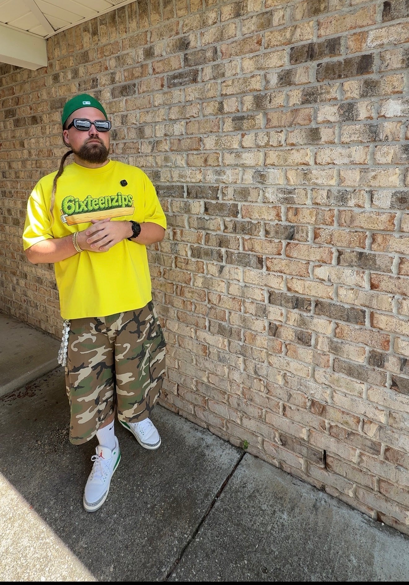 Yellow “Paper Plane” Boxy Tee - 6IXTEEN Zips