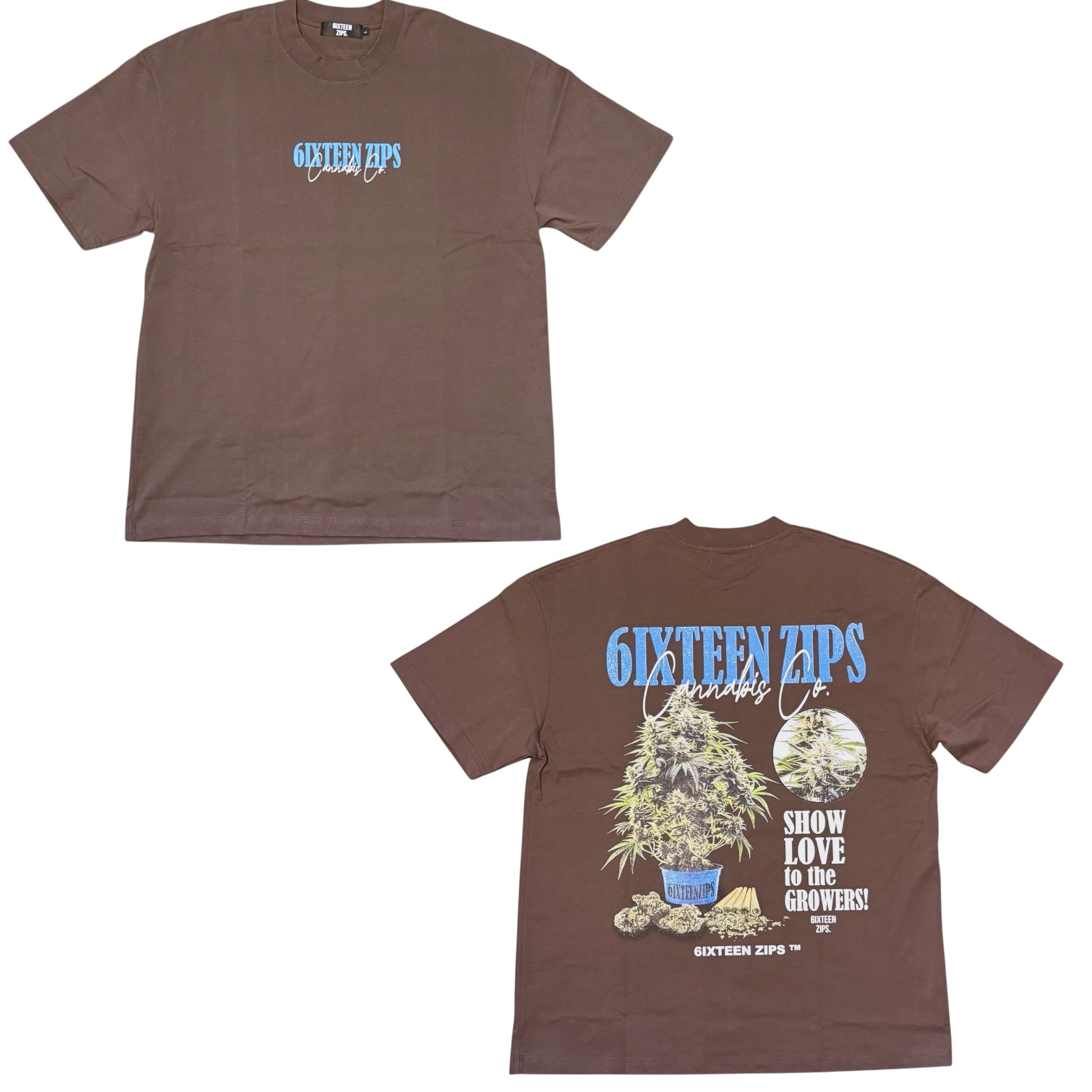 Brown “Show Love” Heavyweight Tee
