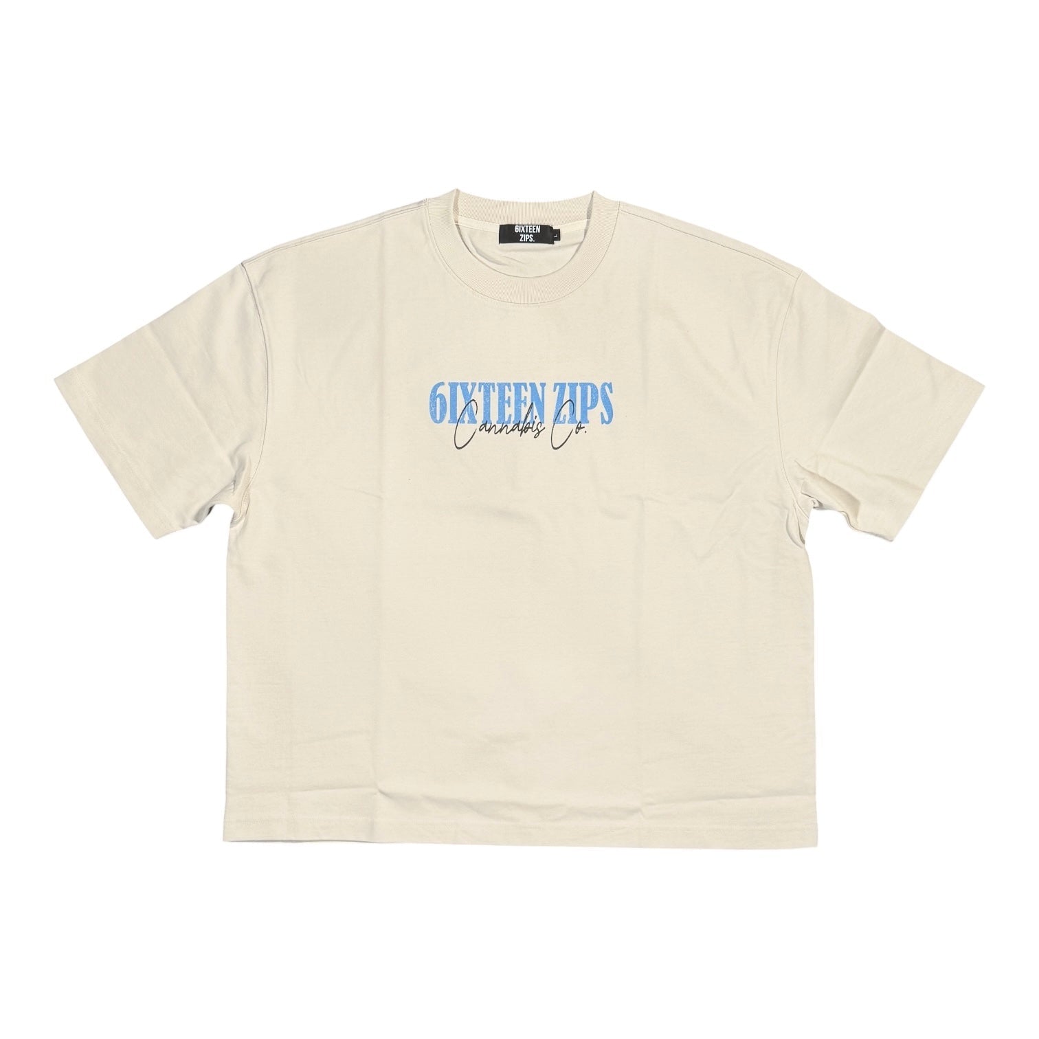 Beige “Show Love” Boxy Heavyweight Tee - 6IXTEEN Zips