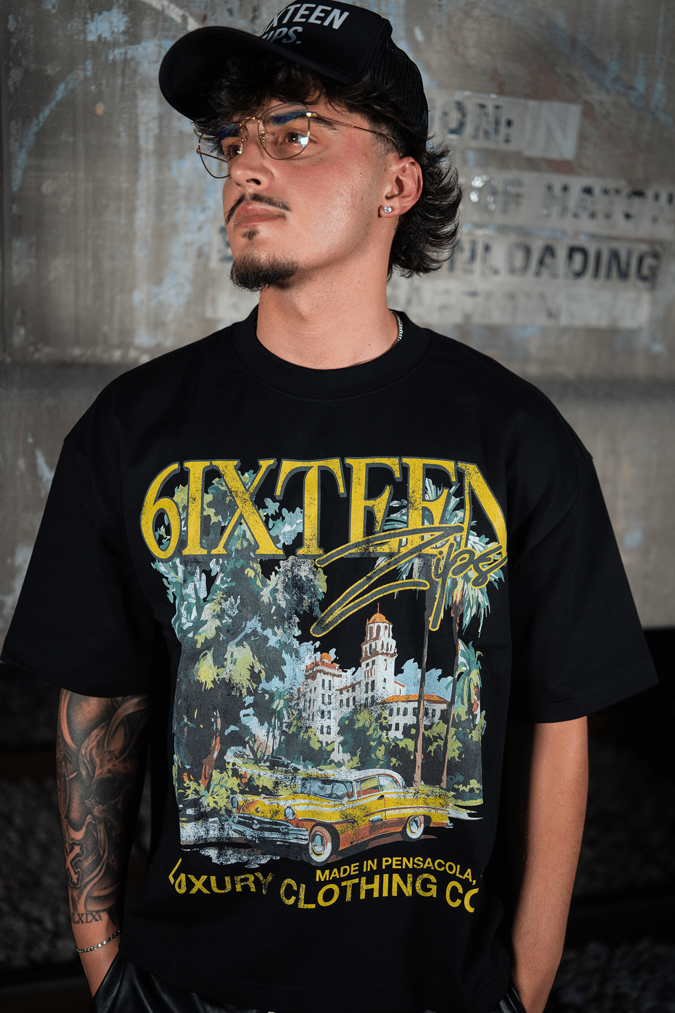 Black “Belair” Boxy Premium Heavyweight Tee - 6IXTEEN Zips