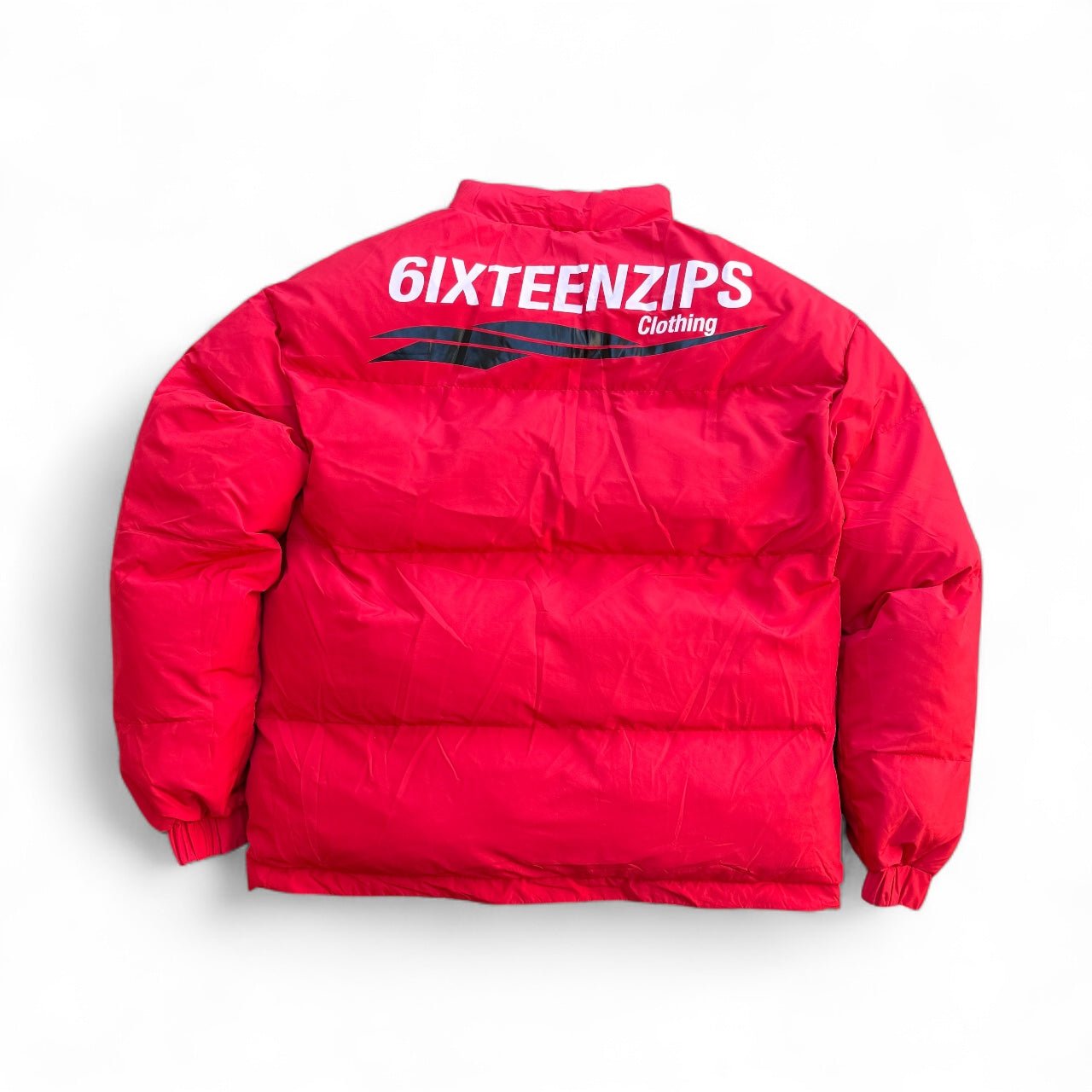 “ECC” Desert Camo/Red Reversible Puffer Jacket **PRE - ORDER** (Read Description) - 6IXTEEN Zips