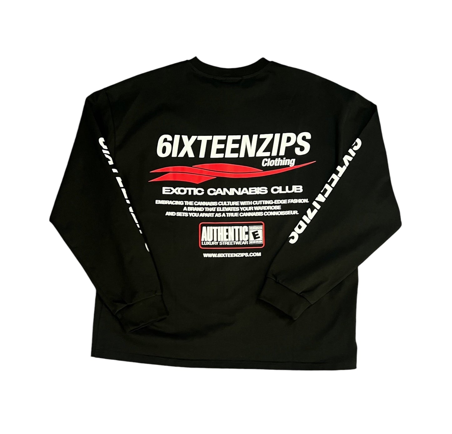 “ECC” Logo Black LongSleeve Tshirt **SAMPLE** 1 of 1 - 6IXTEEN Zips