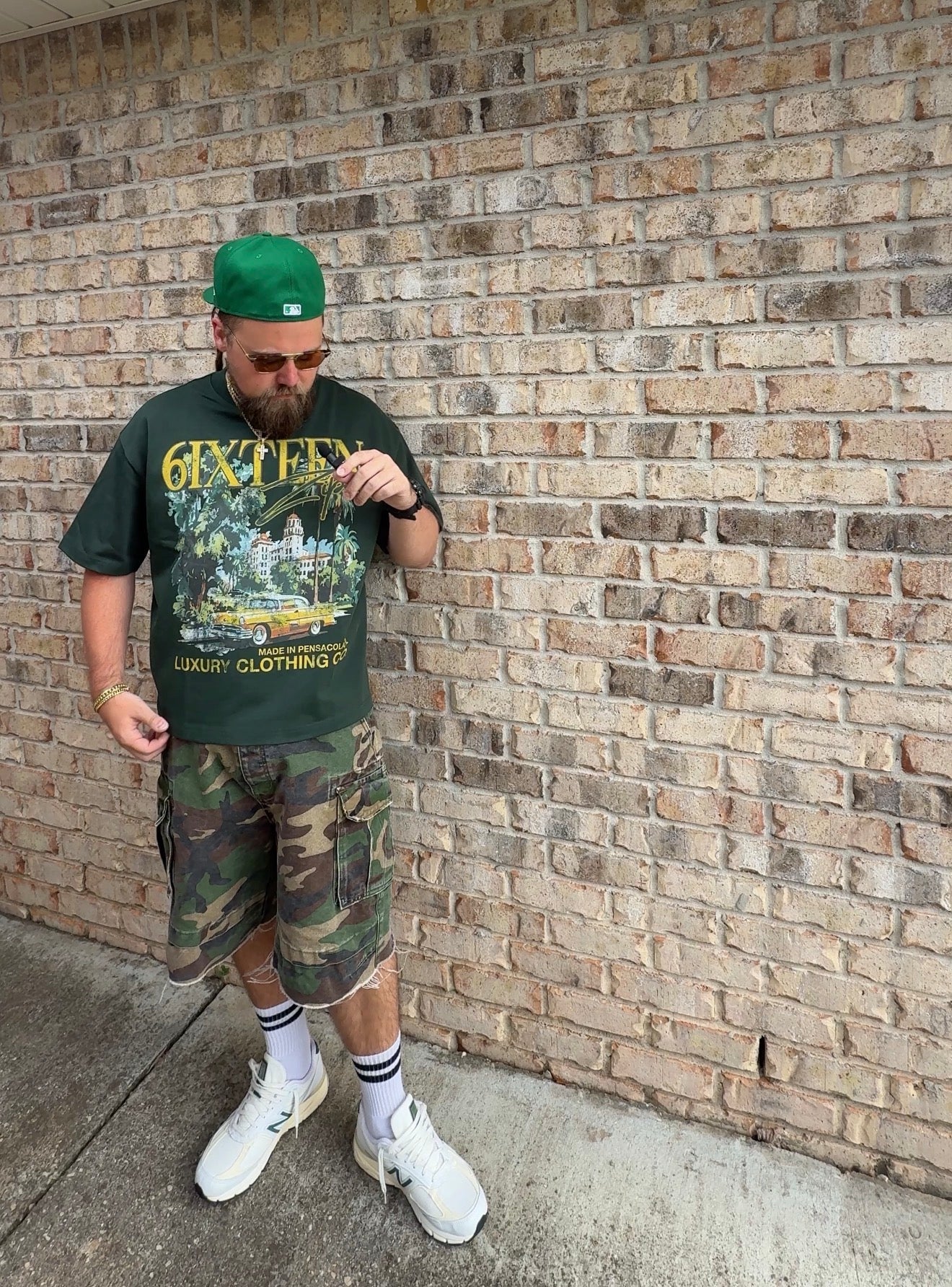 Forest Green “Belair” Boxy Heavyweight Tee - 6IXTEEN Zips