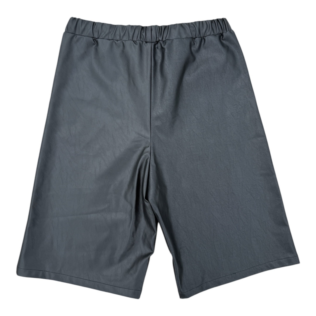 “OG” Logo Leather Shorts - 6IXTEEN Zips