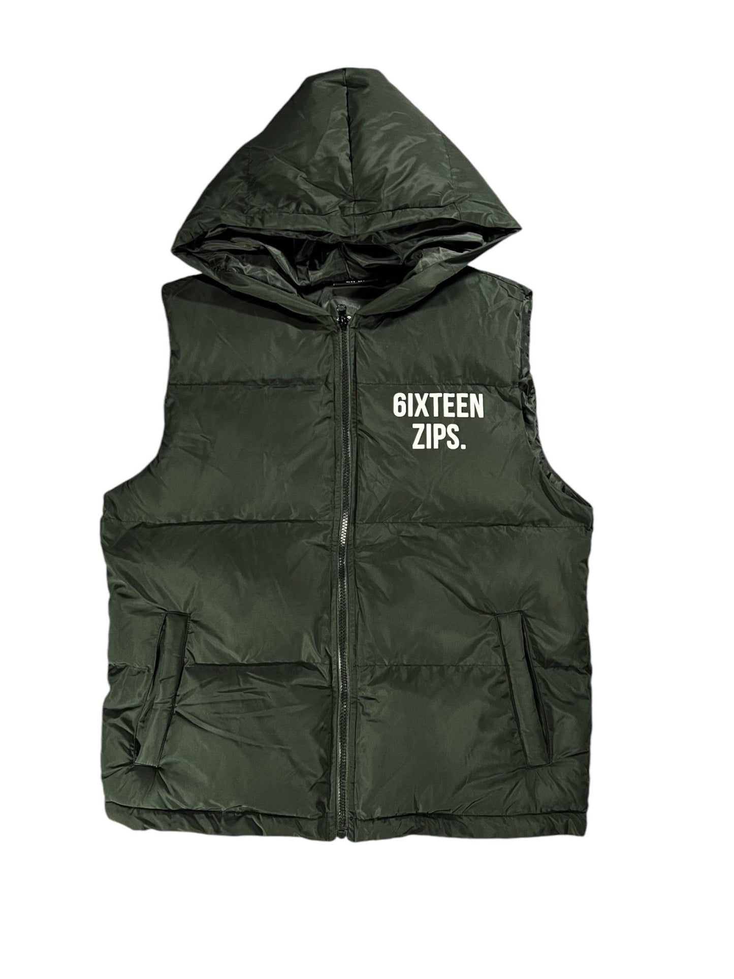 “OG LOGO” Puffer Vest **SAMPLE** 1 of 1 (READ Description) - 6IXTEEN Zips