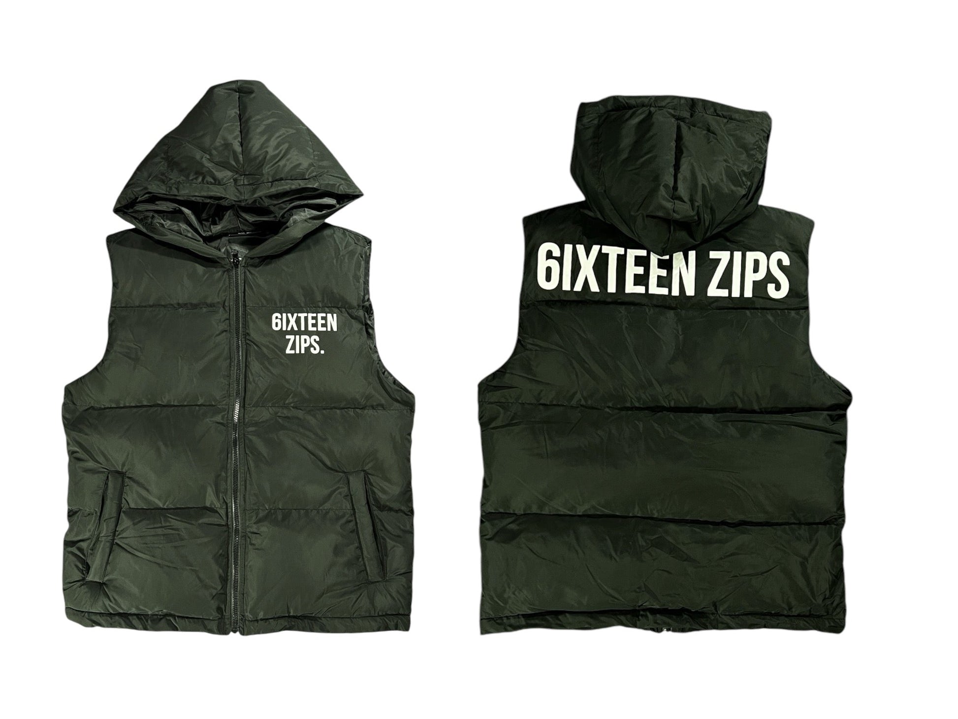 “OG LOGO” Puffer Vest **SAMPLE** 1 of 1 (READ Description) - 6IXTEEN Zips