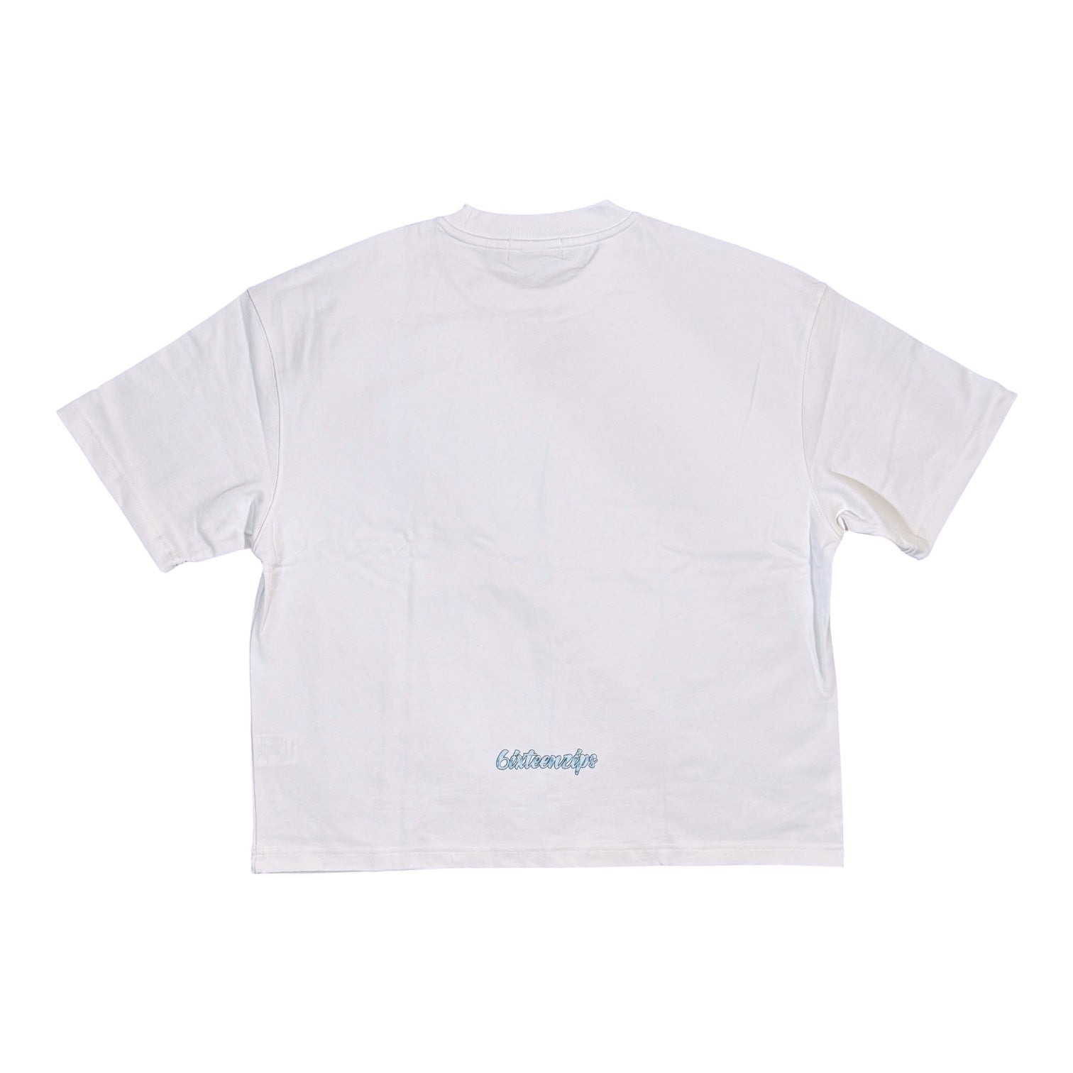 White “Hidden Hills” Boxy Heavyweight Tee - 6IXTEEN Zips