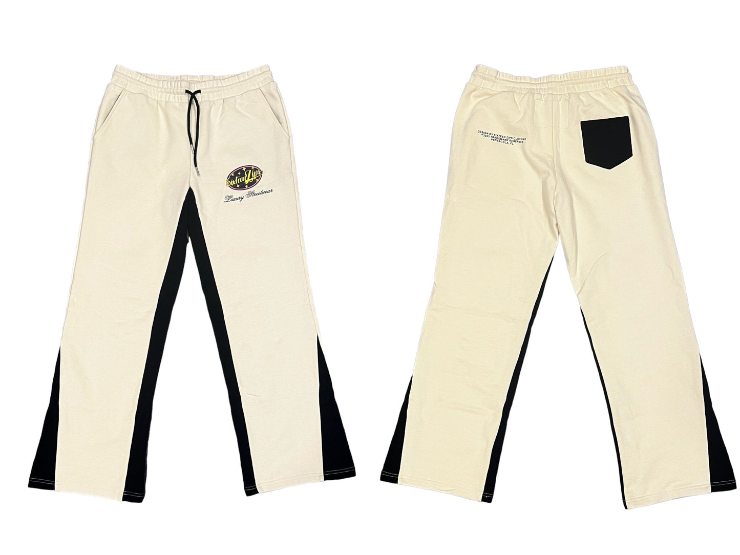 "Members Only" Tan French Terry Flare Sweatpants - 6iXTEEN Zips